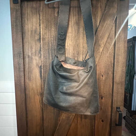 Brown Leather unisex cross body bag by Muxo - Picture 4 of 12